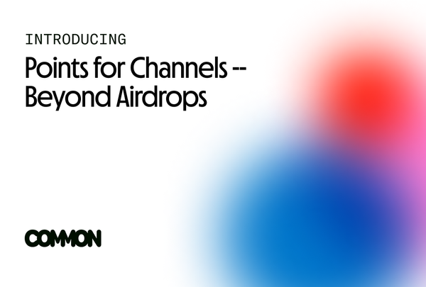 Points for Channels -- Beyond Airdrops